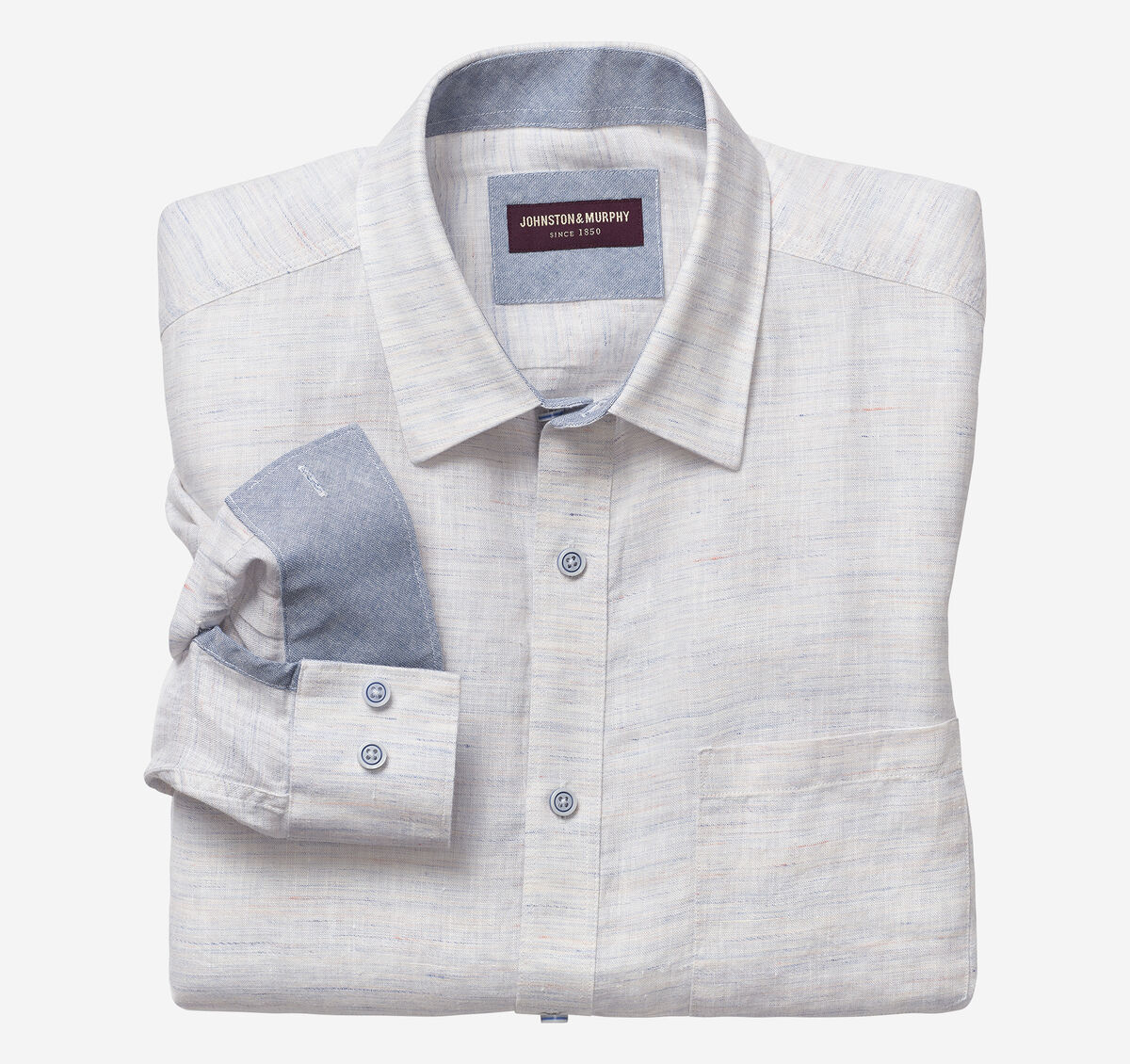 Washed Linen-Blend Shirt image number null
