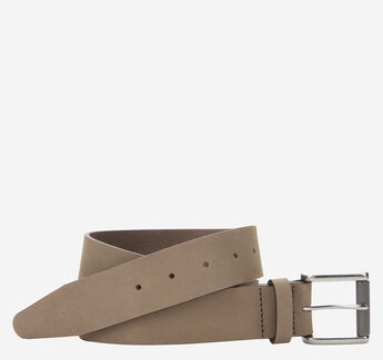 Nubuck Roller-Buckle Belt