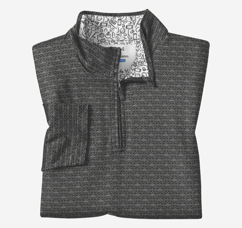 Game Day Plays Print Quarter-Zip - Black