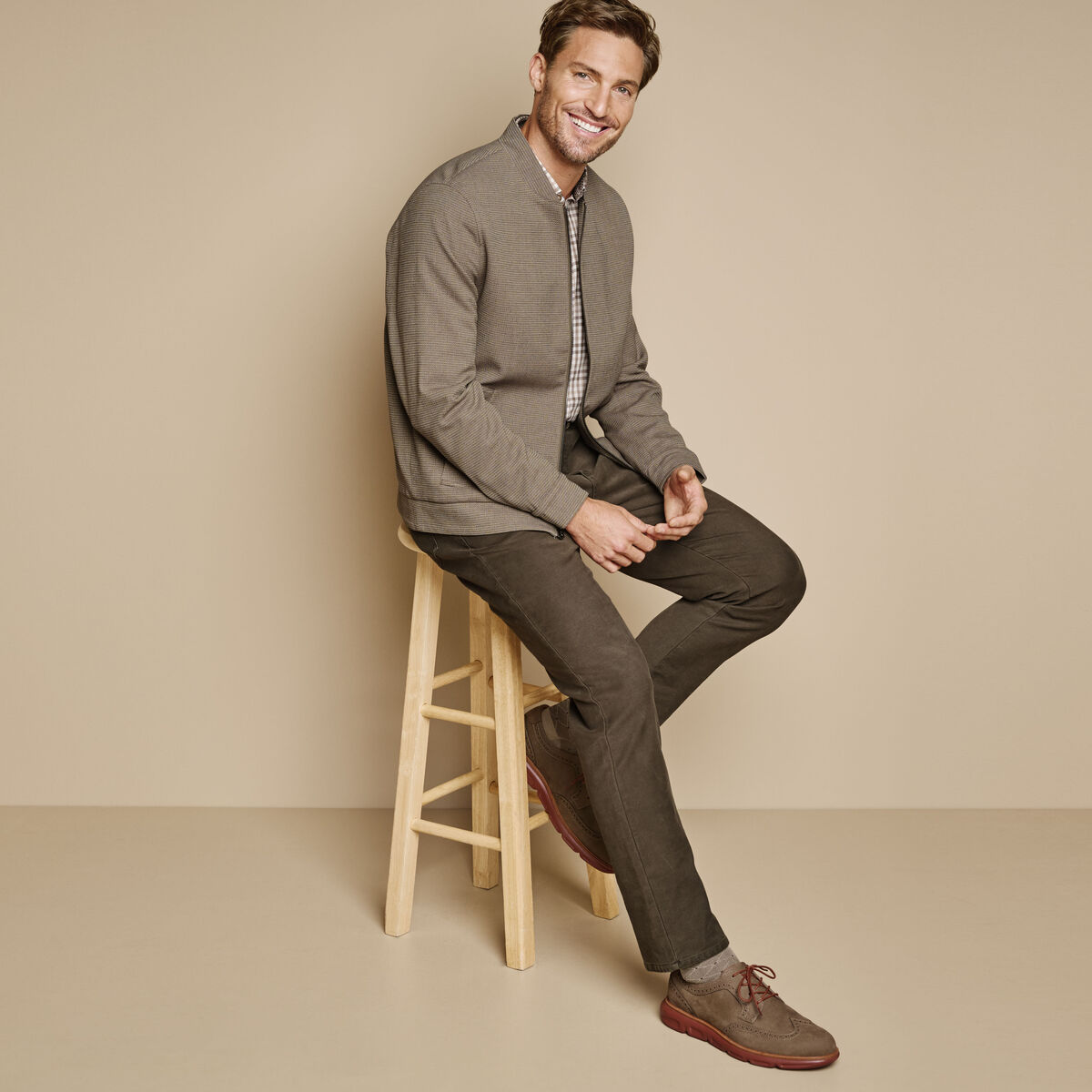 Patterned Full-Zip image number null