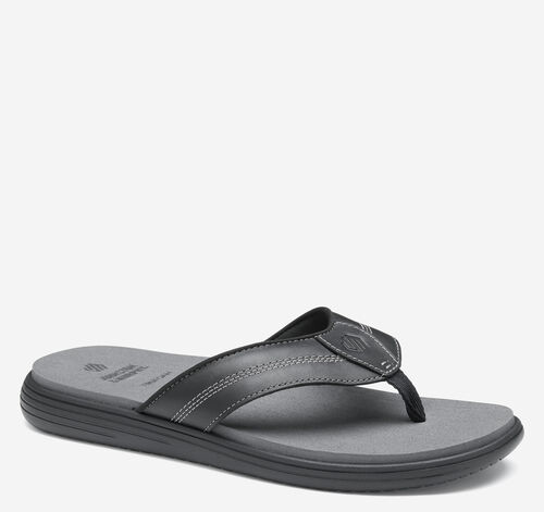 Upton Flip-Flop - Black Full Grain