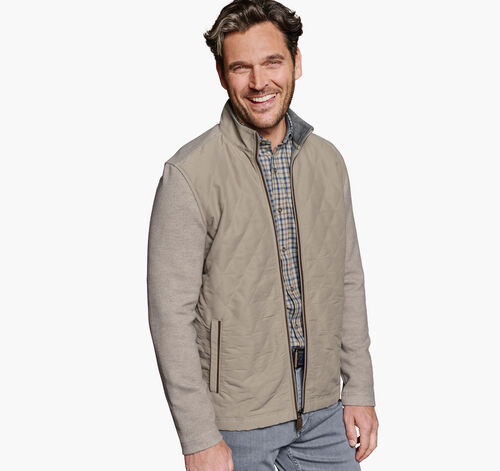 Quilted Full-Zip - Tan