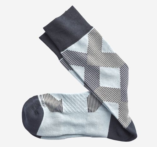 Geometric Socks - Light Blue Geometric