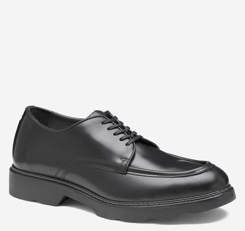 Huxley Moc Toe Derby - Black European Calfskin