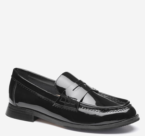 Gillian Penny Loafer - Black Patent Leather