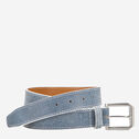 White-Edged Textured Leather Belt image number null