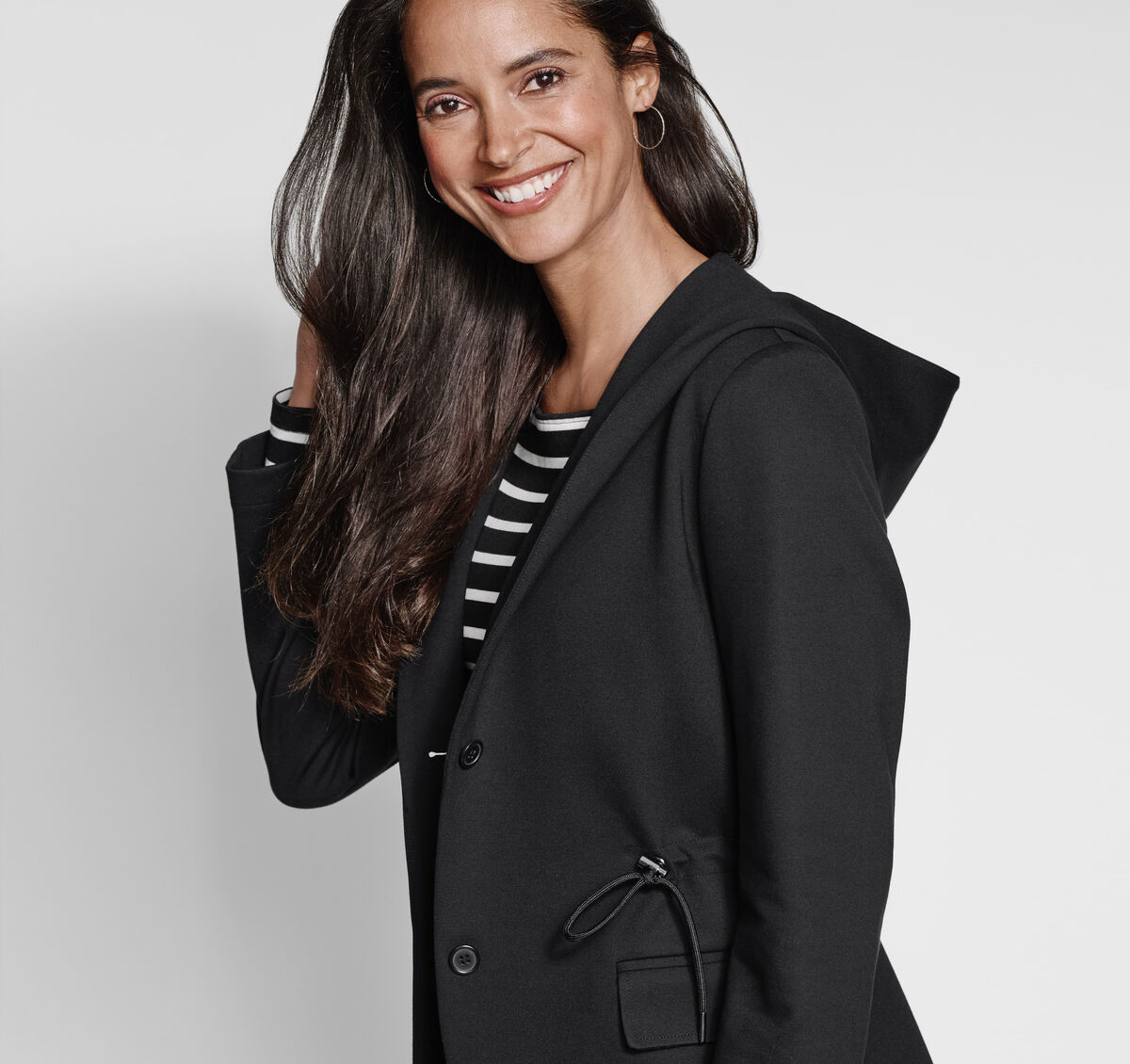 XC Flex&reg; Shawl-Collar Blazer with Hood image number null