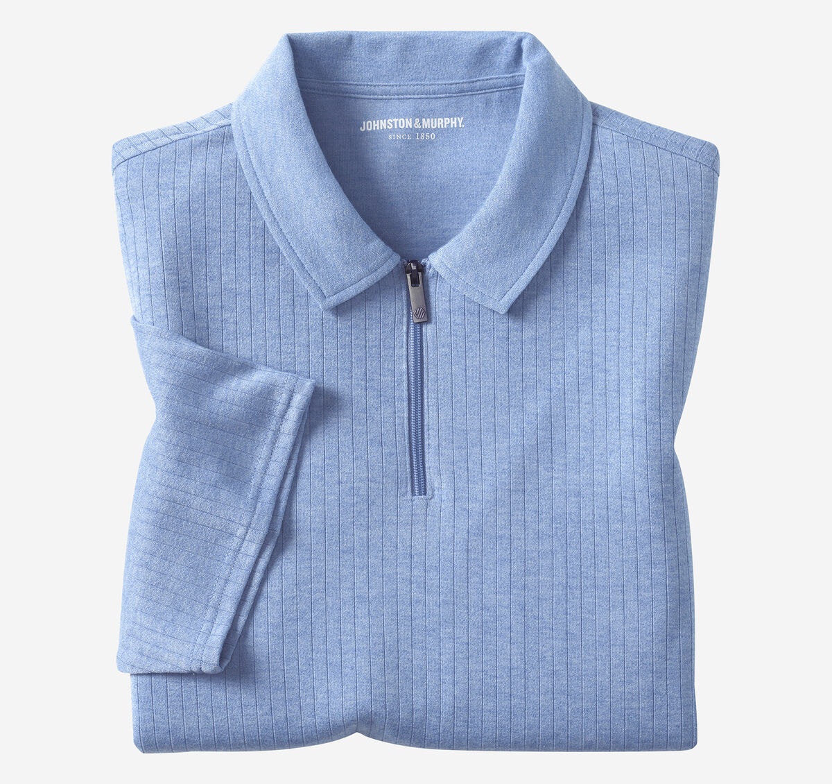 Finn Ribbed Zip Polo image number null