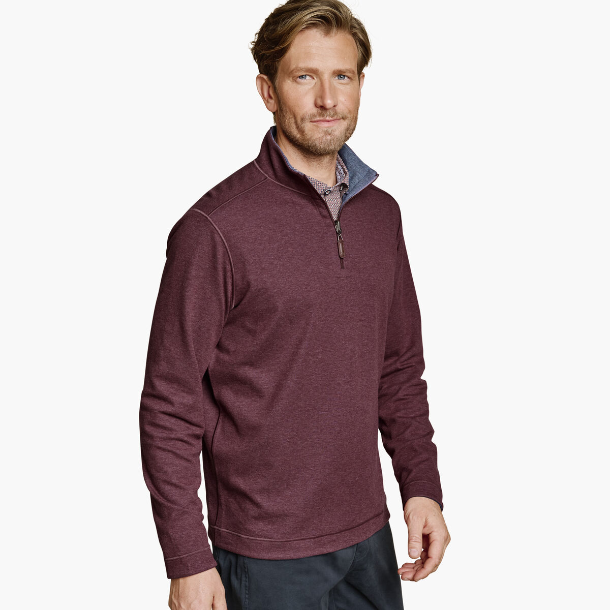 Icon Reversible Solid Quarter-Zip image number null