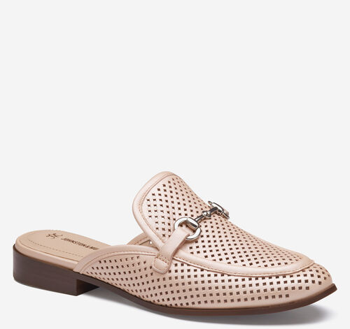 Ali Perfed Bit Mule - Blush Pearlized Glove Leather