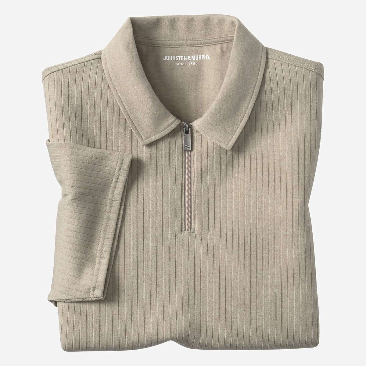 Finn Ribbed Zip Polo image number null