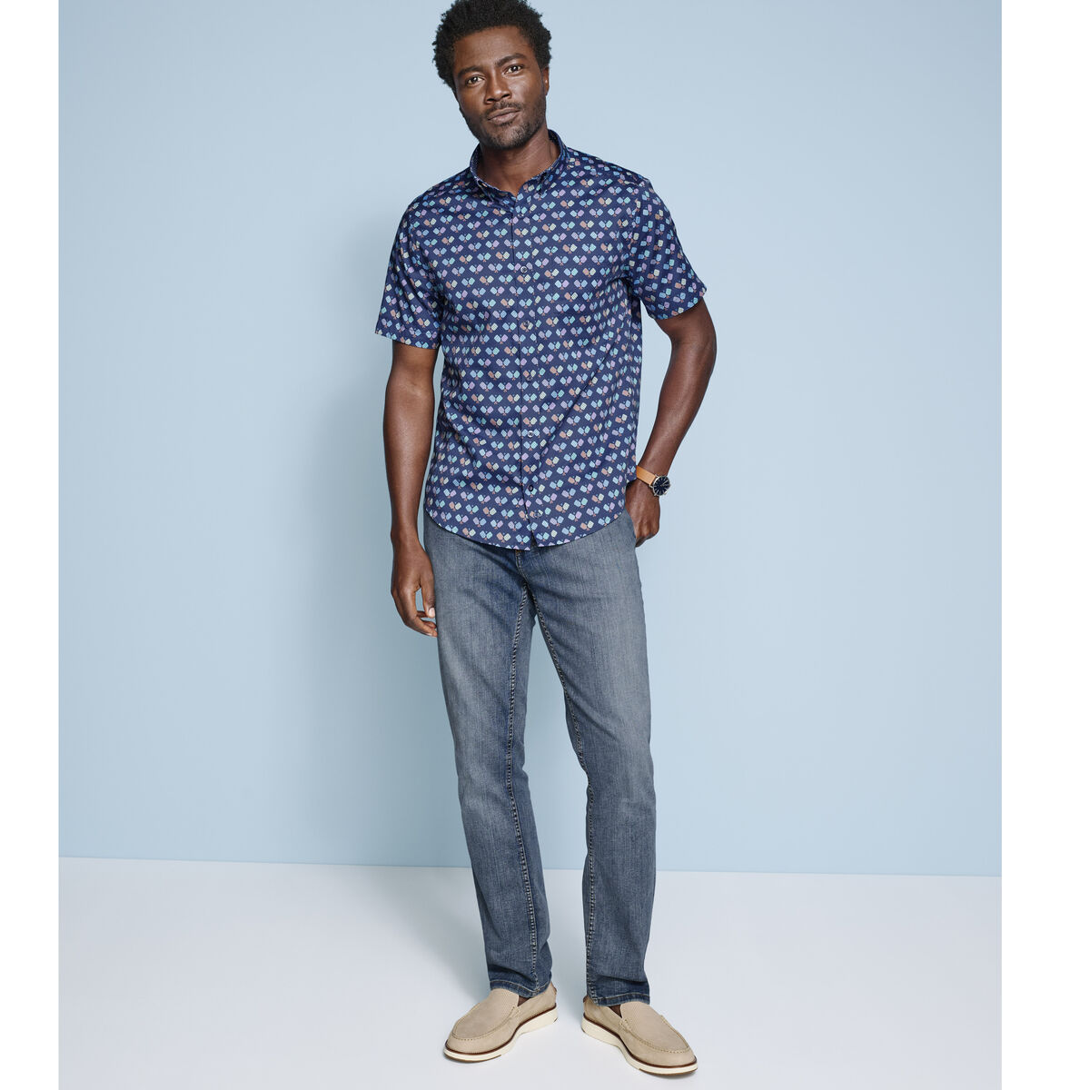 Printed Short-Sleeve Shirt image number null