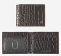 Croc-Embossed Leather Billfold Wallet image number null
