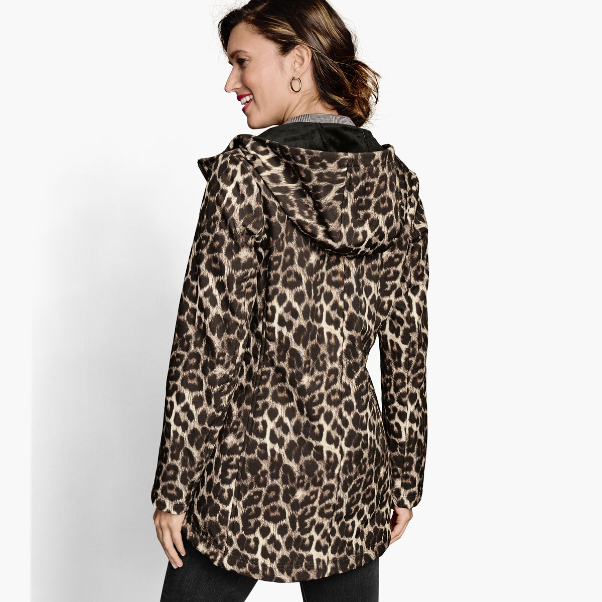 Animal-Print Soft Shell Jacket image number null
