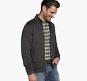 Marled Ribbed Full Zip image number null