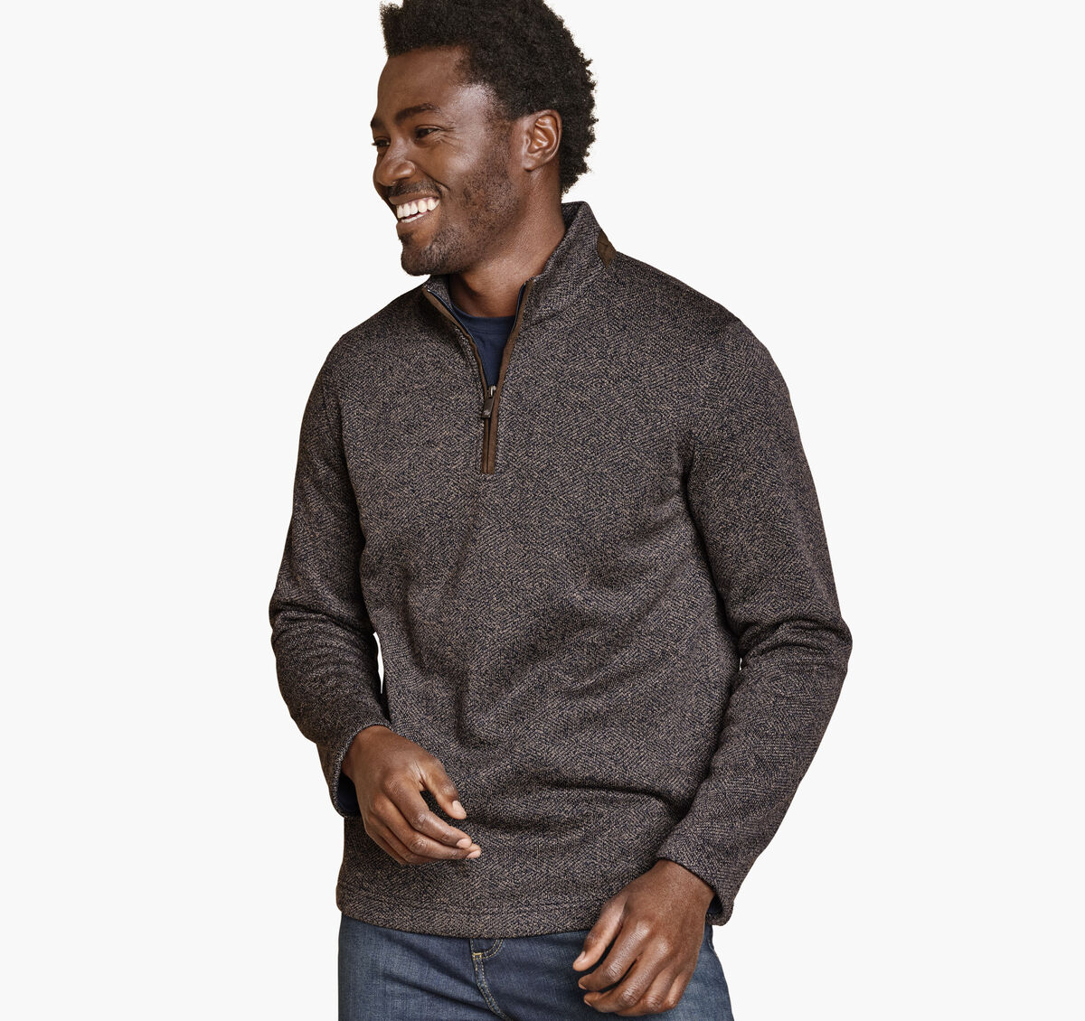 Marled Quarter-Zip image number null