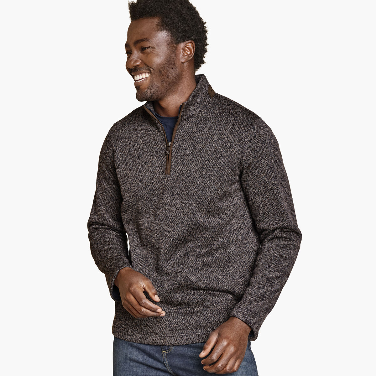 Marled Quarter-Zip image number null
