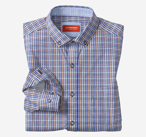 XC+&trade; Motion Long-Sleeve Sport Knit Shirt - Multi Check