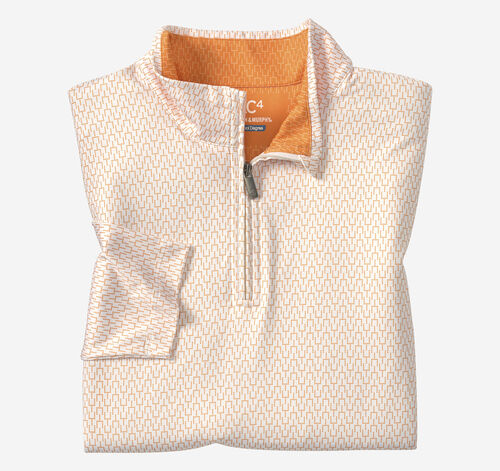 Game Day Goal Post Print Quater-Zip - Orange