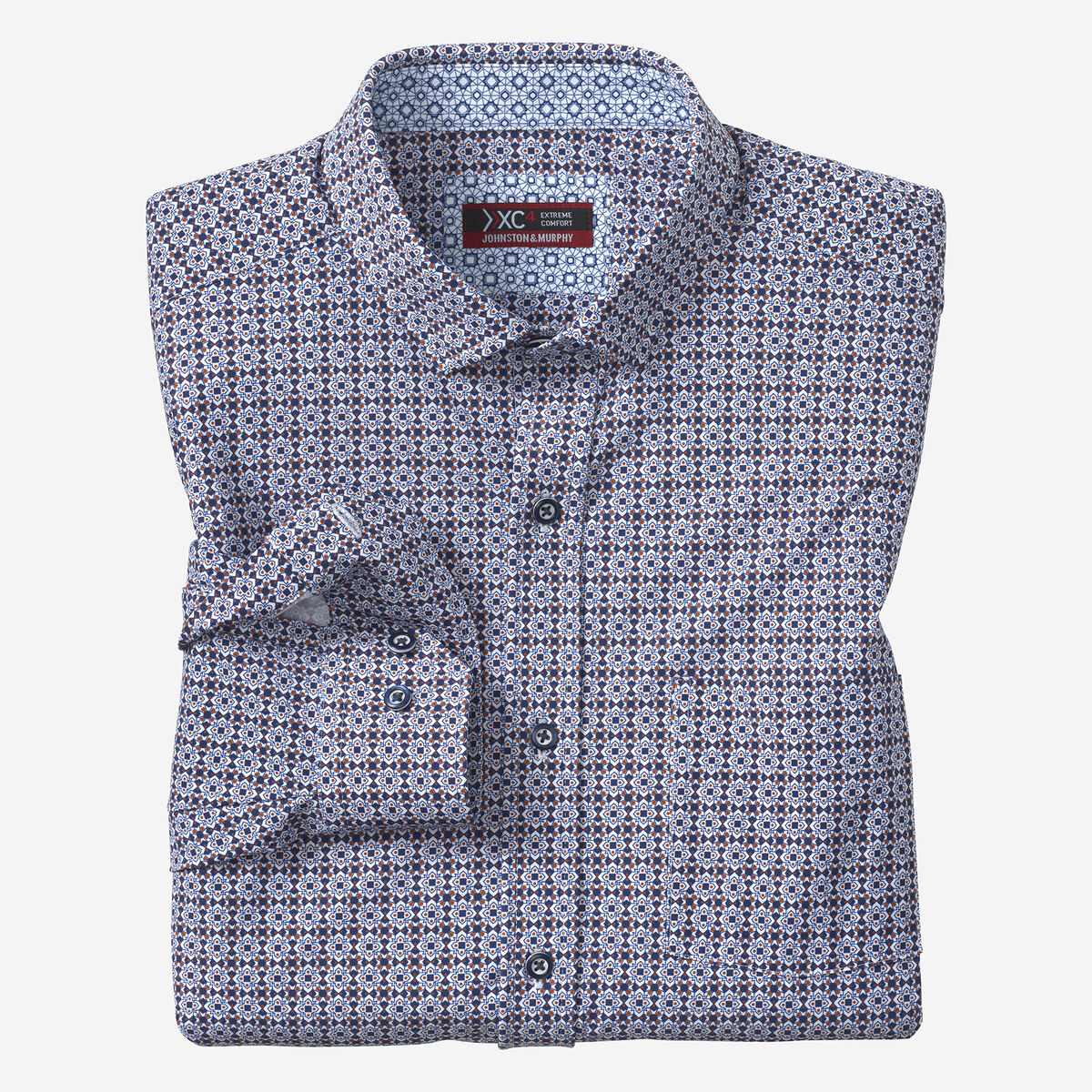 XC+&trade; Motion Long-Sleeve Print Knit Shirt image number null