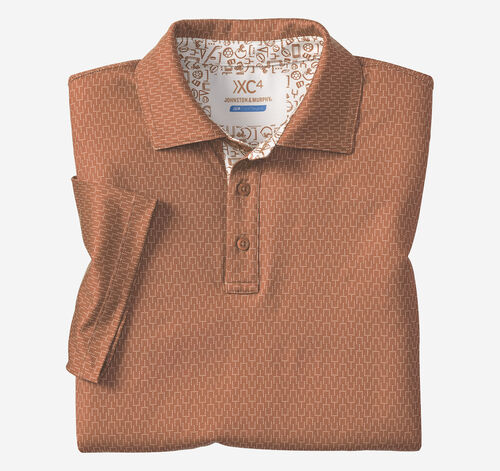 Game Day XC4® Goal Post Print Polo - Rust