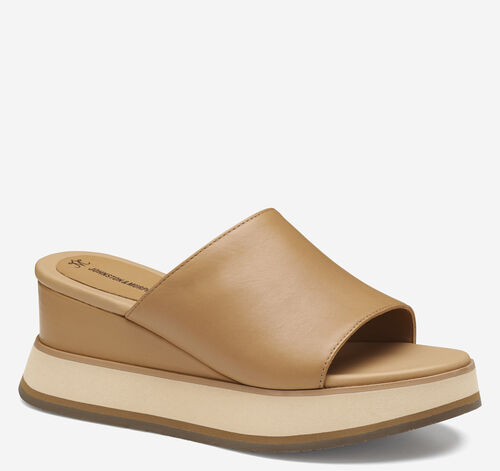 Colleen Slide - Tan Nappa Leather