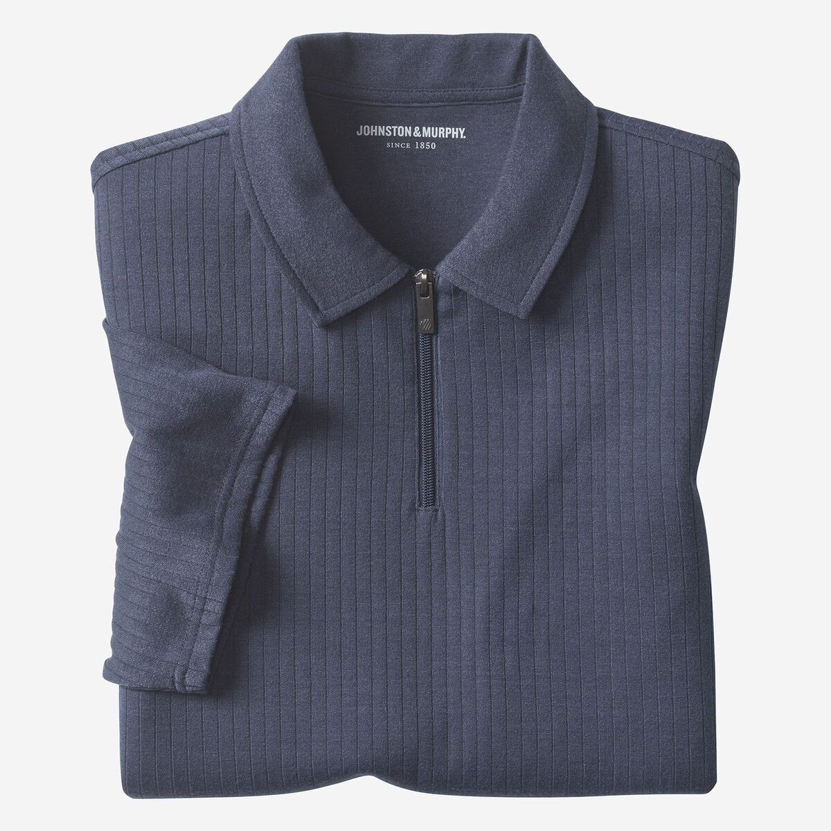 Finn Ribbed Zip Polo image number null