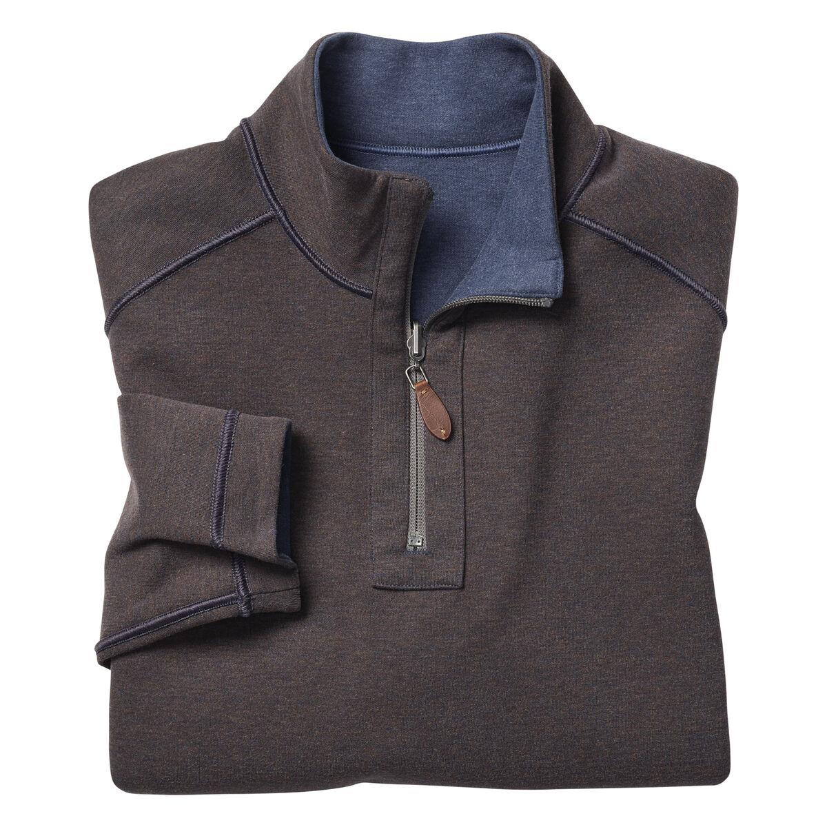 Reversible Solid Quarter-Zip image number null