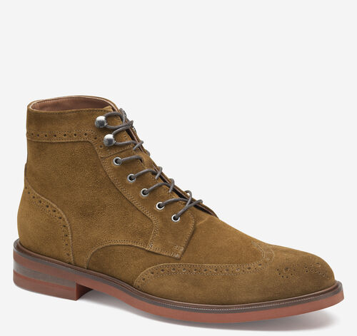 Hartley Wingtip Boot - Snuff Italian Suede