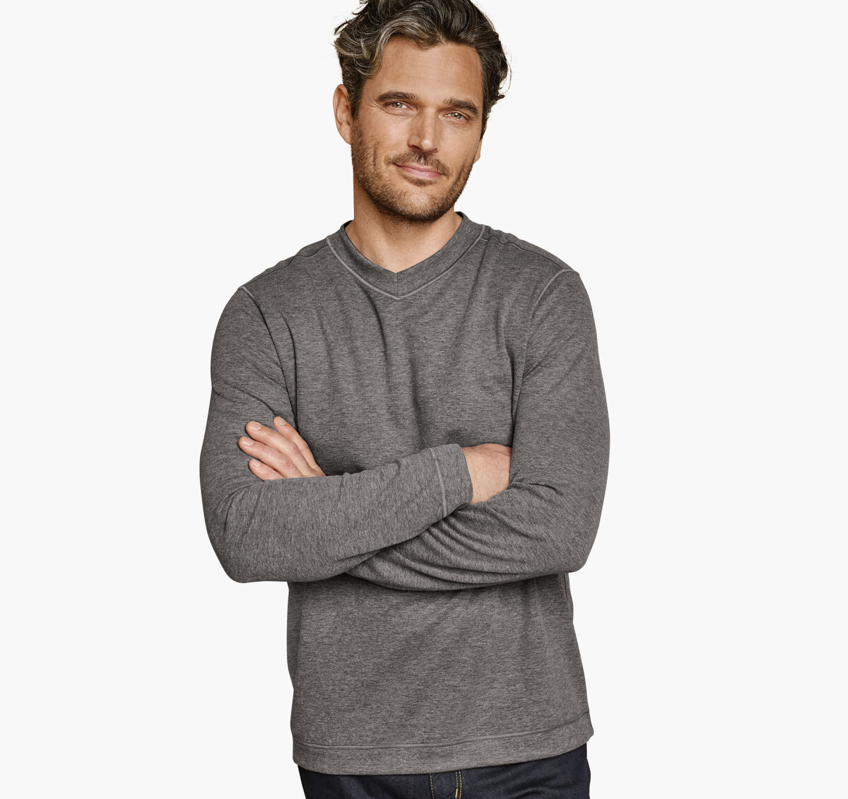 Icon Reversible V-Neck Pullover image number null