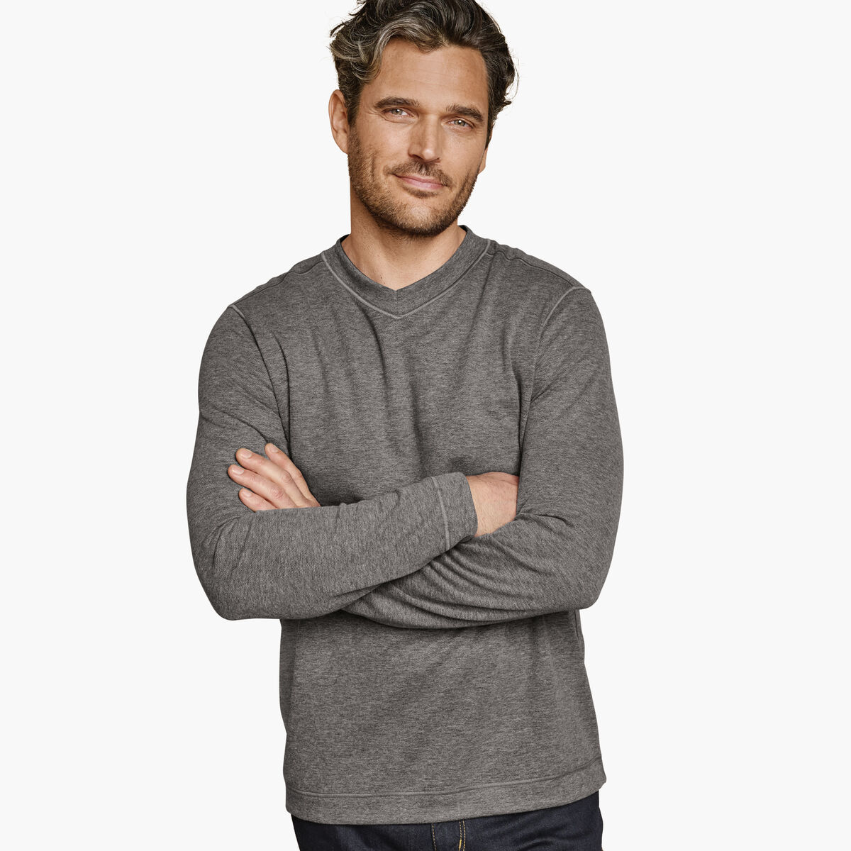 Icon Reversible V-Neck Pullover image number null