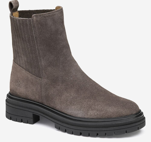 Gianna Gore Boot - Dark Gray Suede