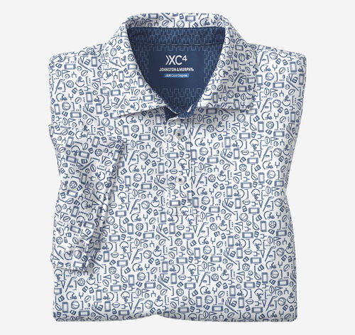 Game Day Multi-Sport Print Polo - Navy