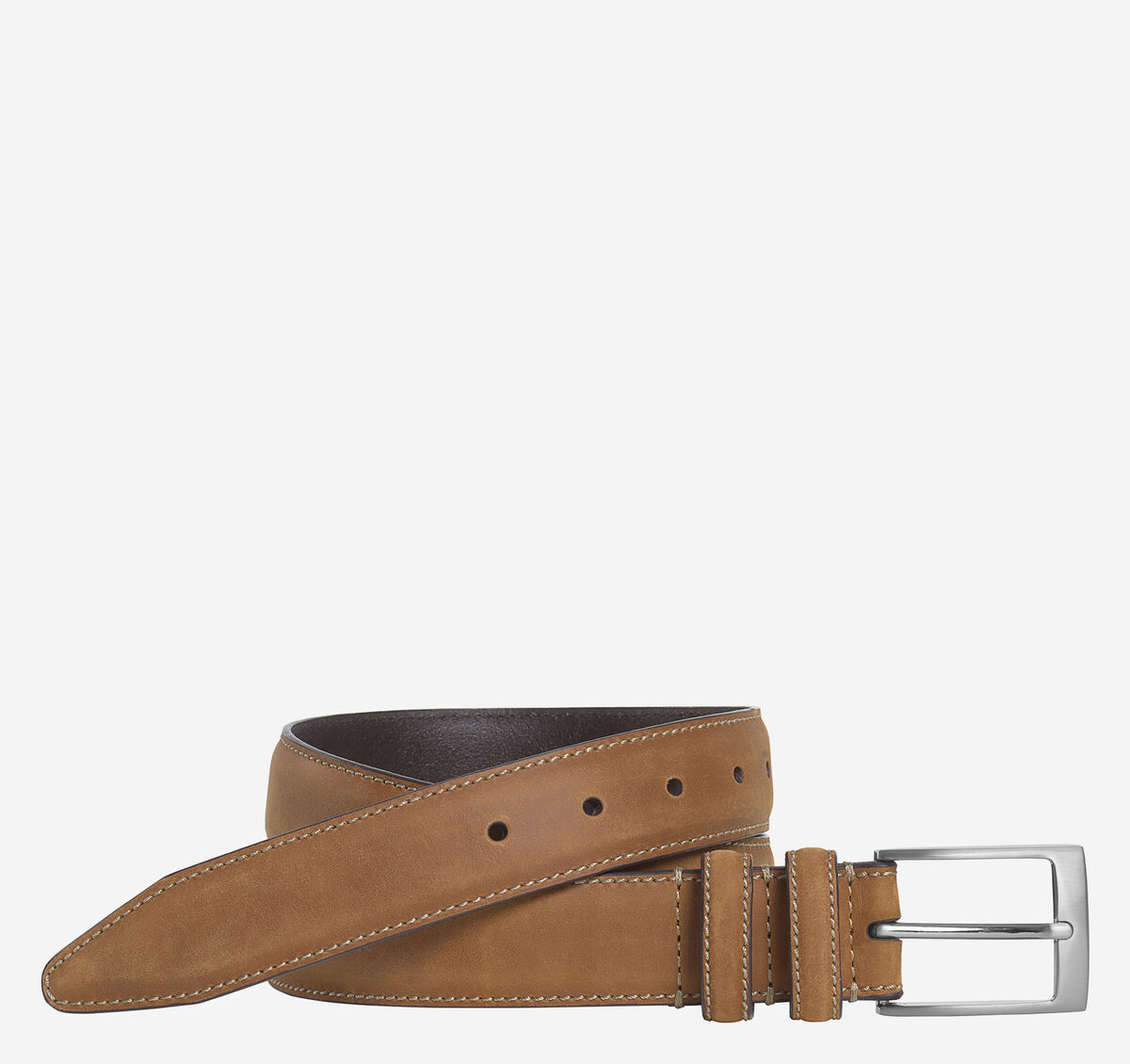 Distressed Casual Leather Belt image number null