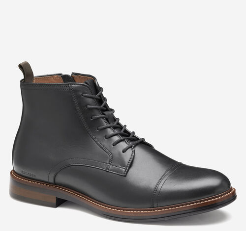 XC+™ Durham Cap Toe Boot - Black Waterproof Full Grain Leather