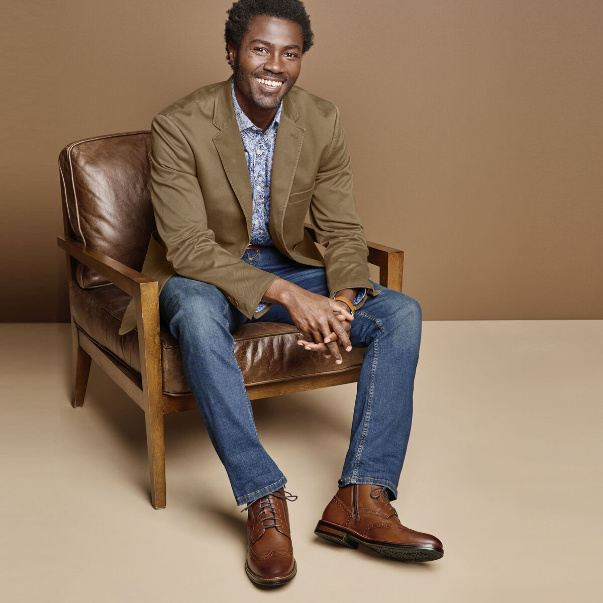 Washed Cotton Blazer image number null