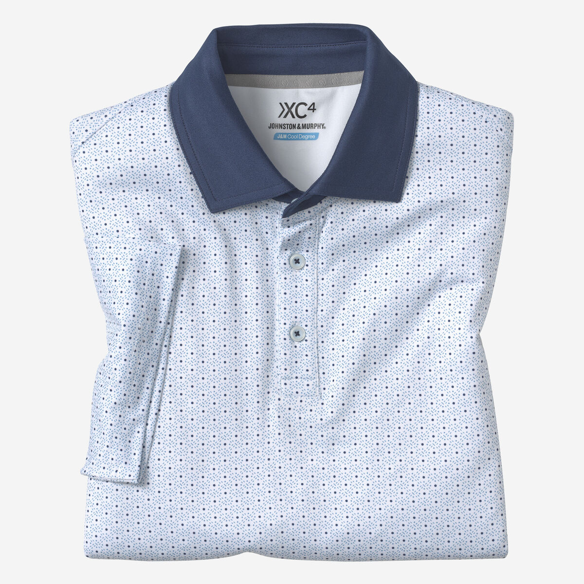 XC4&reg; Performance Solid-Collar Print Polos + Cool Degree&trade; image number null