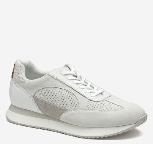 Chase Perfed T-Toe - White Suede/Full Grain Leather