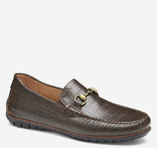 Cort 2.0 Bit Loafer - Dark Brown Croc Embossed Full Grain