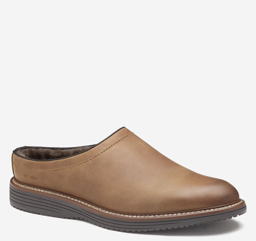 Upton Shearling Clog - Brown Oiled Full Grain Leather/Shearling