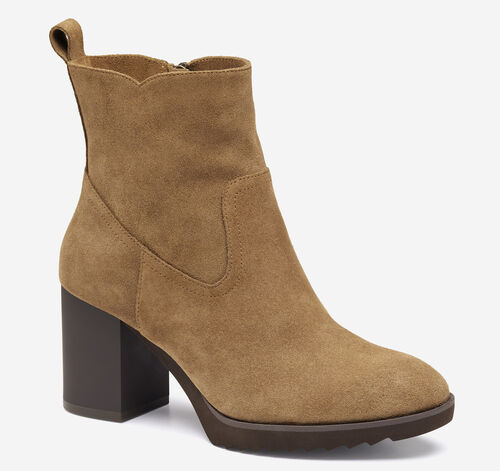 Izzie Bootie - Whiskey Waterproof Suede