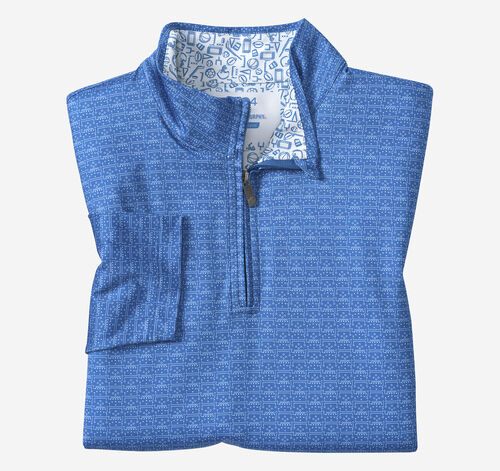 Game Day Plays Print Quarter-Zip - Royal