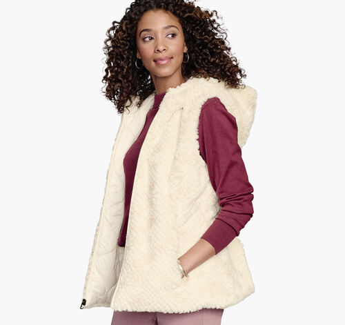 Reversible Faux-Fur Vest - Cream