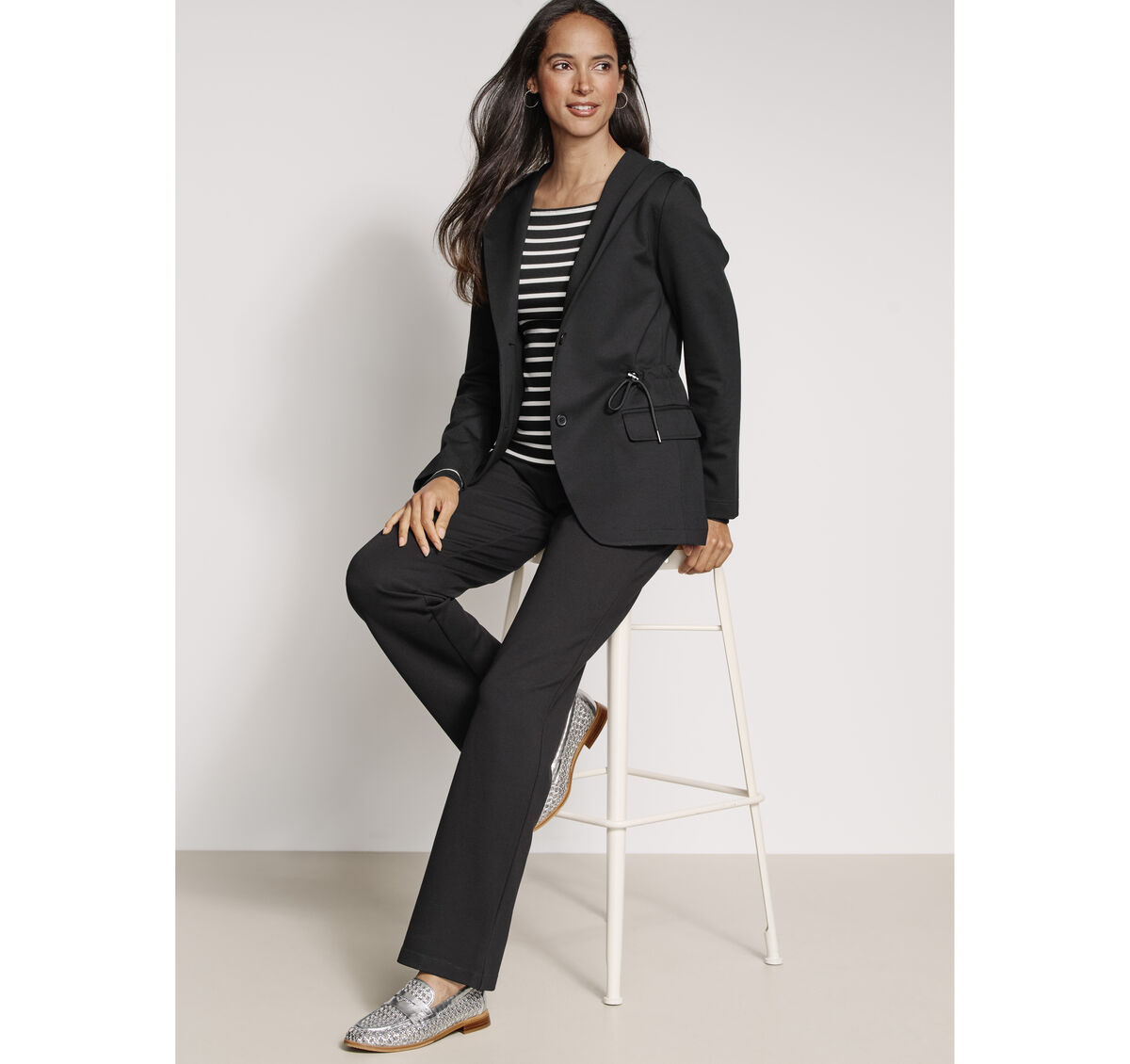 XC Flex&reg; Shawl-Collar Blazer with Hood image number null