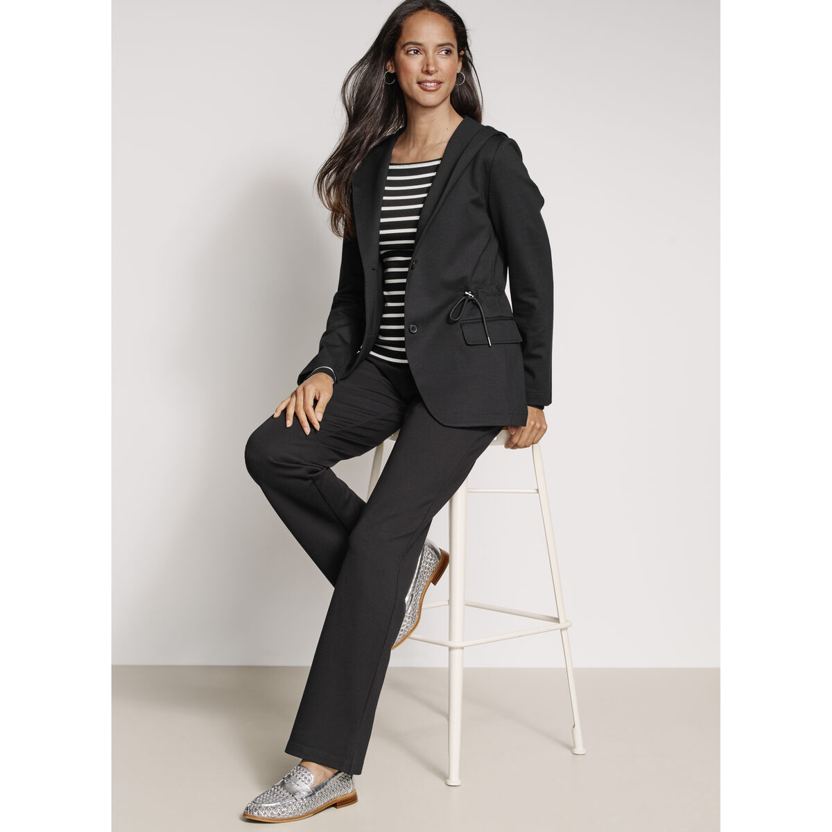 XC Flex&reg; Shawl-Collar Blazer with Hood image number null