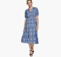 Puff Sleeve Side-Tie Dress image number null