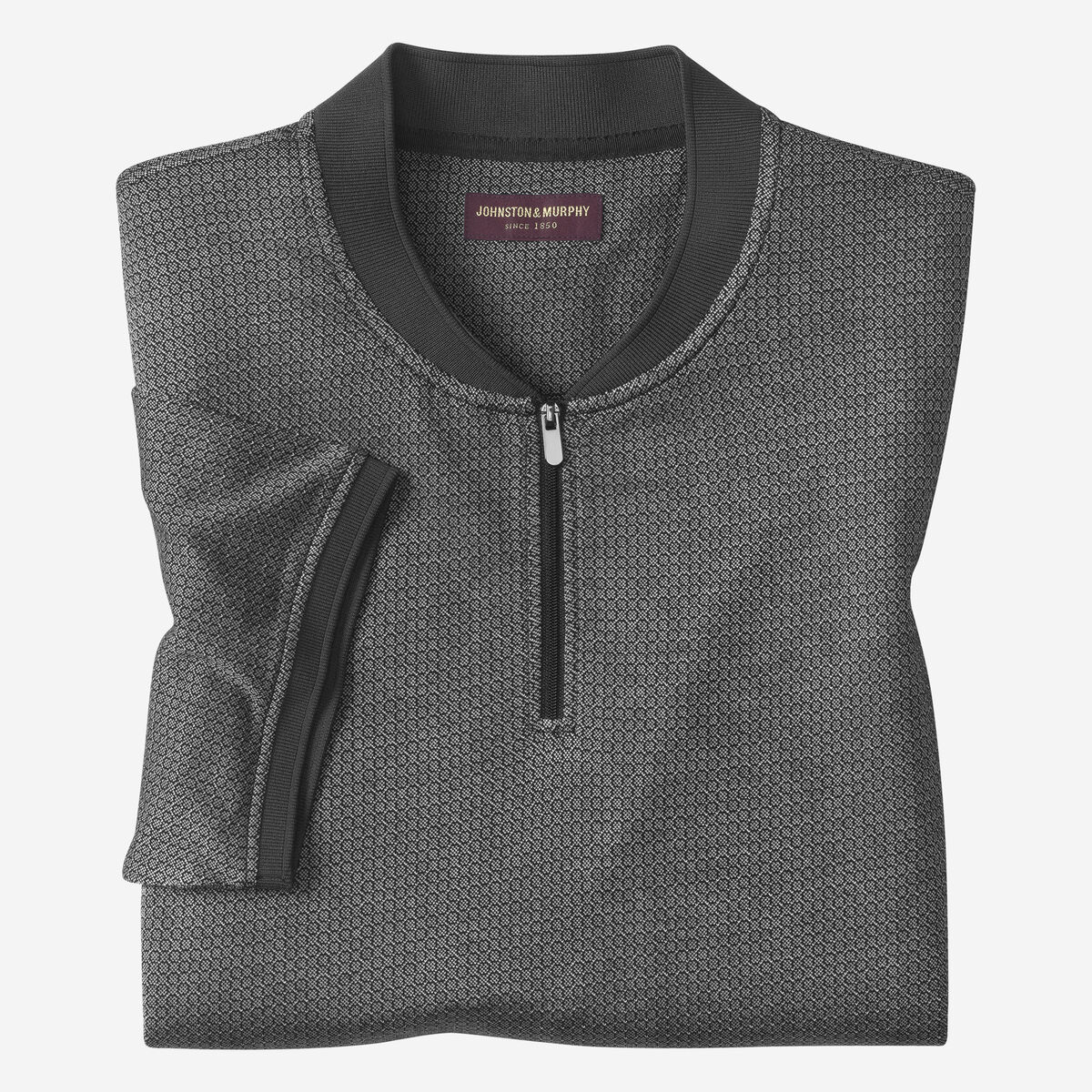 Jacquard Zip Polo image number null