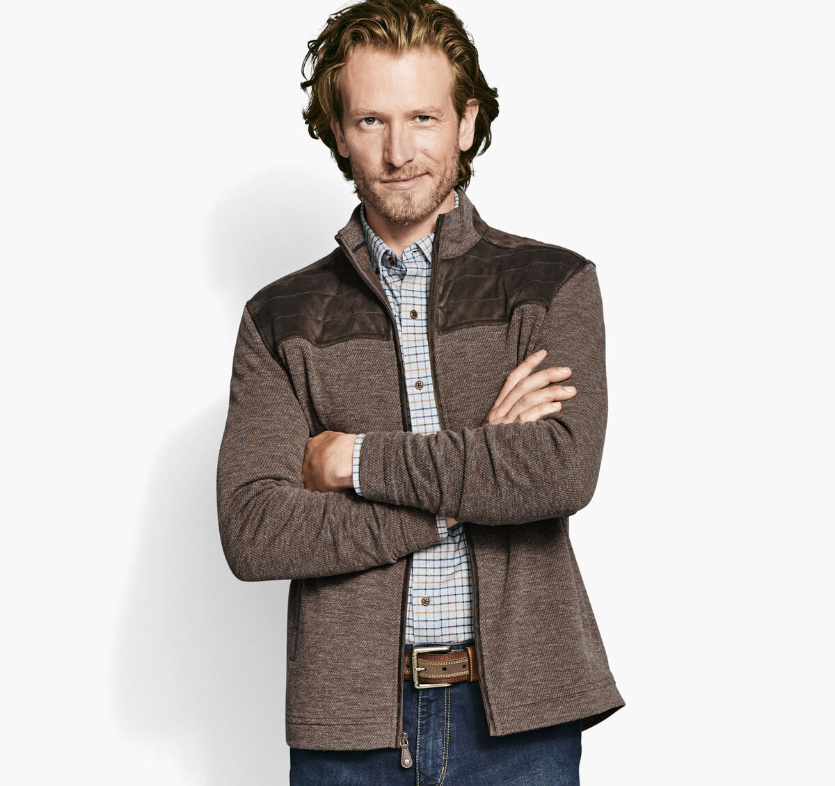 Quilted-Yoke Full-Zip image number null