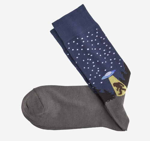Novelty Socks - Navy/Multi UFO Yeti
