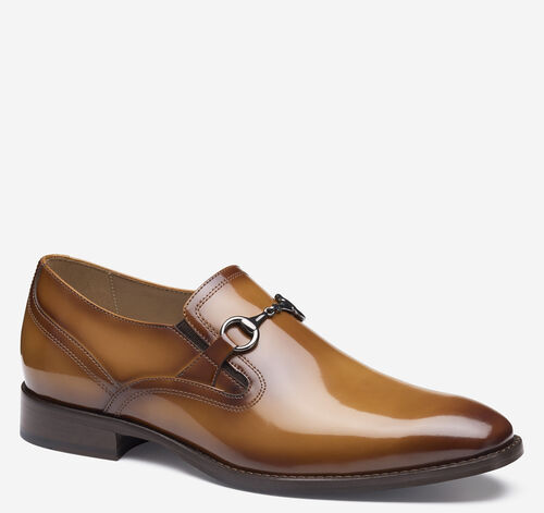 Richland Plain Toe Bit Loafer - Tan Brush-Off Leather